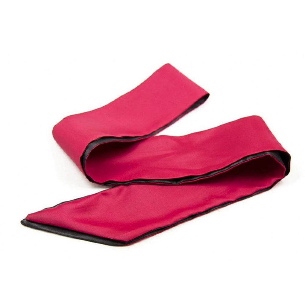 Повязка на глаза черная с бордовым