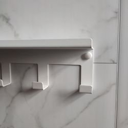 Полка настенная с крючками MetaDec Hook 30см белая