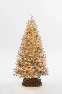 Искусственная елка Алтайская заснеженная 300 см., 885 теплых-белых Led ламп, 100% литая хвоя, ЕлкиТорг (203300)