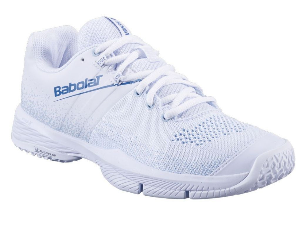 Женские кроссовки для Падел Babolat Sensa - white/cool blue