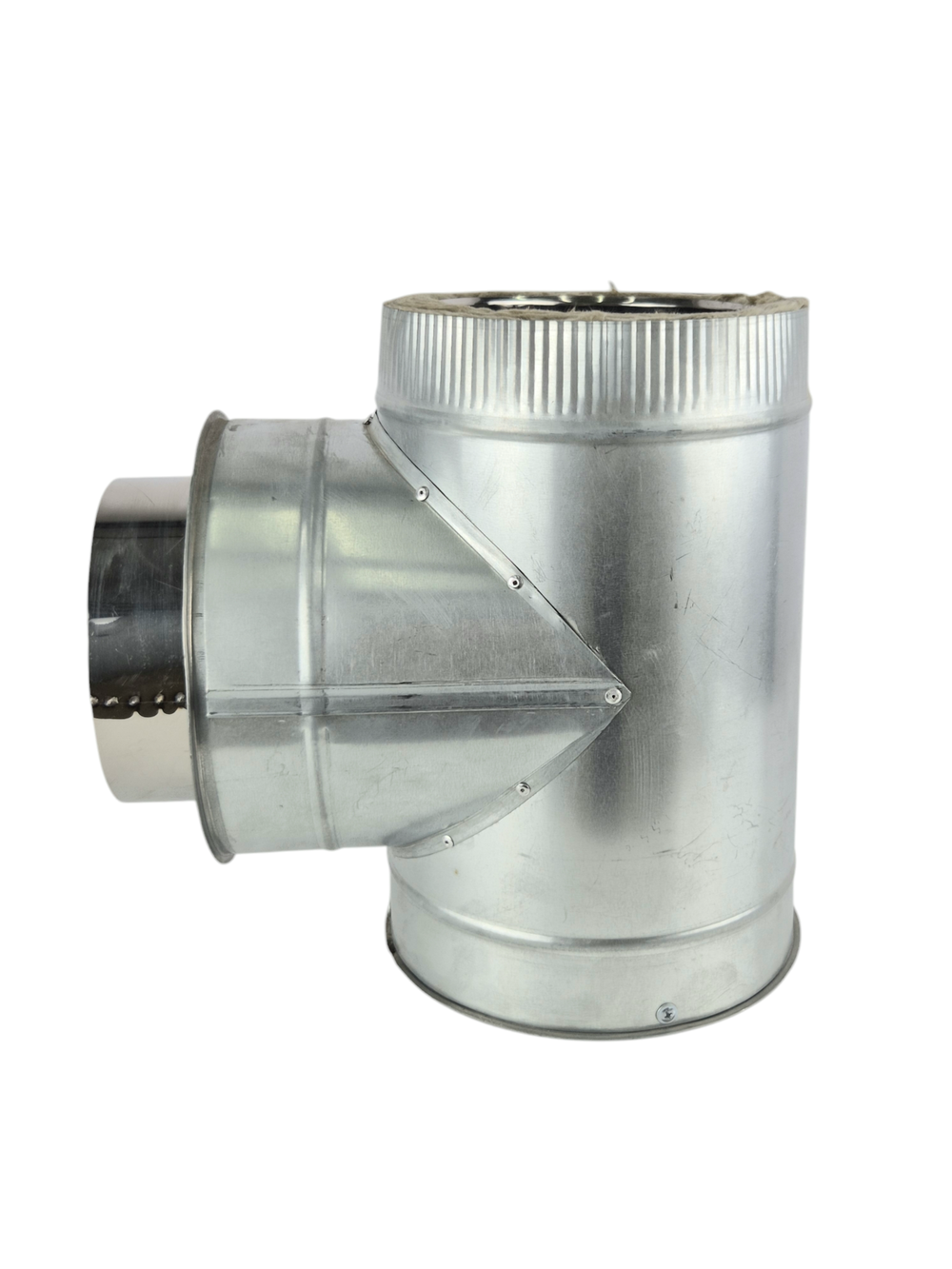 Сэндвич-тройник Ø 150x200 (укороченный) (оцин/нерж)