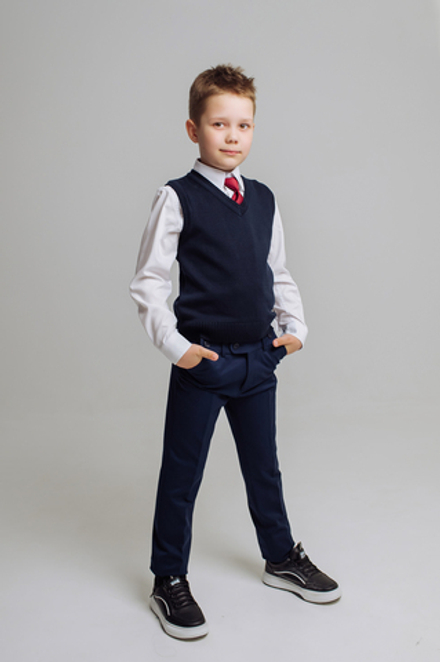 Жилет детский трикотажный т.синий