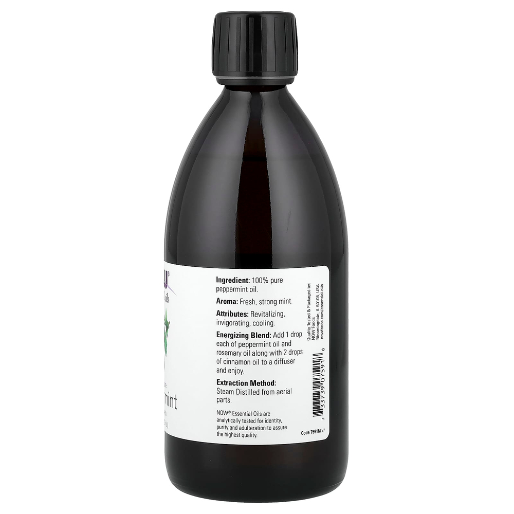 NOW Foods, эфирные масла, перечная мята, 473 мл (16 жидк. унций)