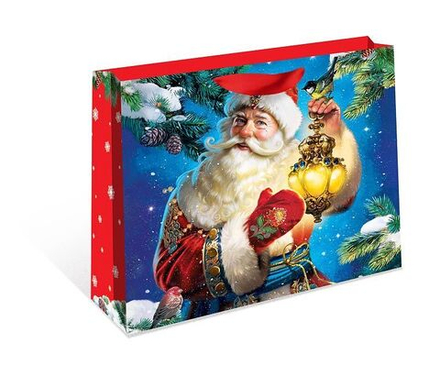 Пакет подар. бум. новогодн. 50*40*15см 157гр/м Дед мороз