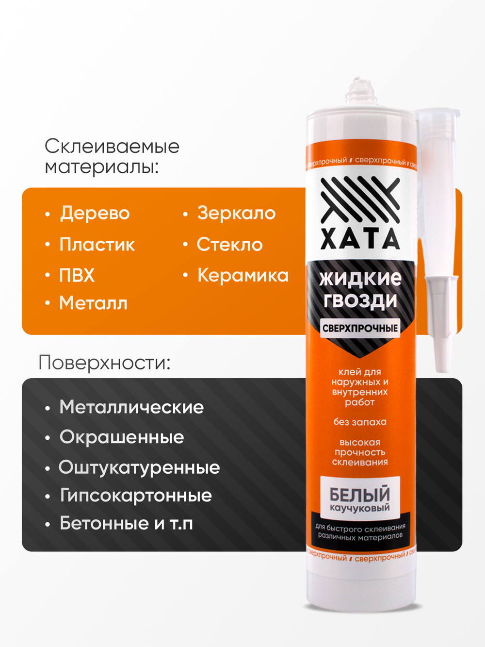 Клей жидкие гвозди сверхсильный на каучуковой основе