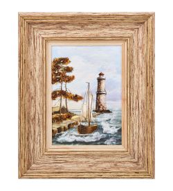 AMB-03/59 Картина «Красота природы» (с янтарной крошкой) H-32см