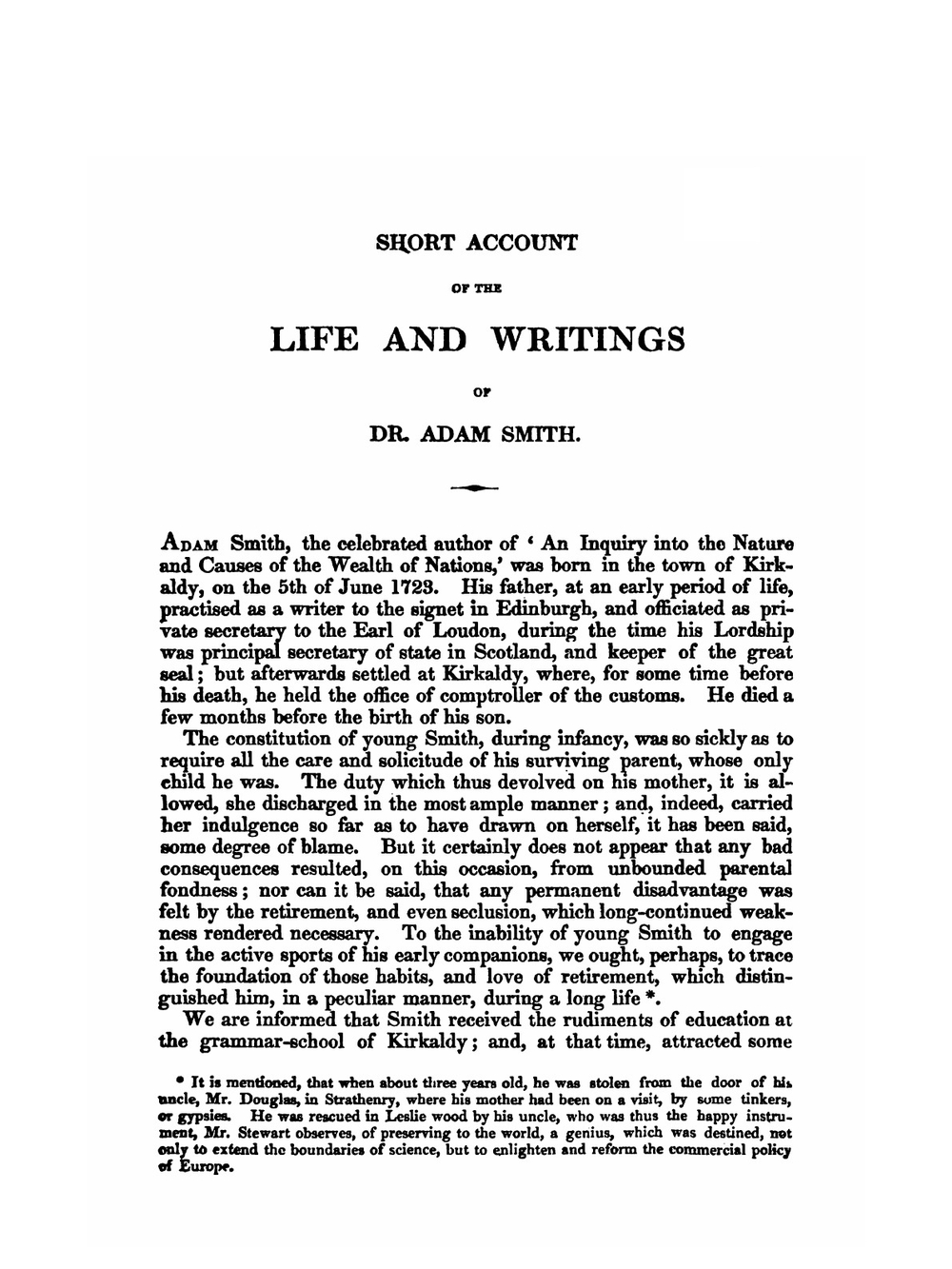 An Inquiry Into the Nature and Causes of the Wealth of Nations With a Life of the Author | Adam Smith