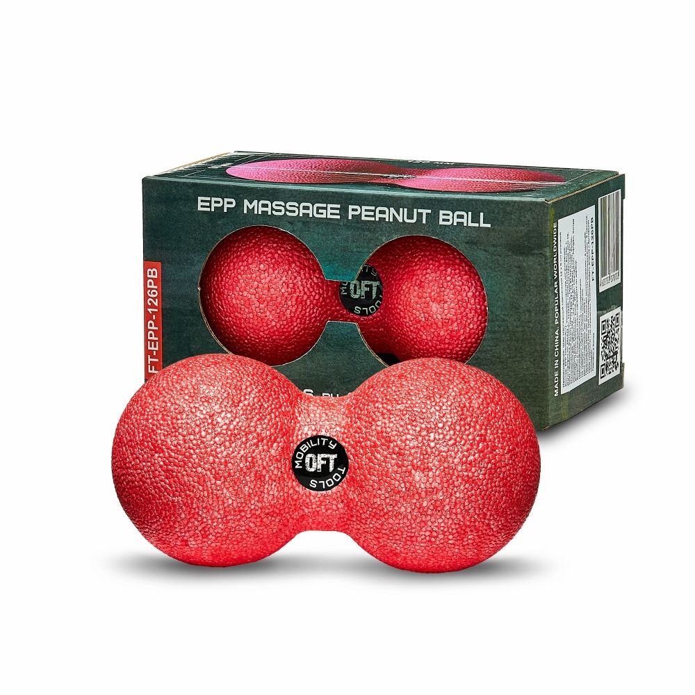 Шар массажный сдвоенный 12 х 6 см розовый