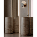 Светильник настенный stone, D35,5х15,5 см, черный/золотистый