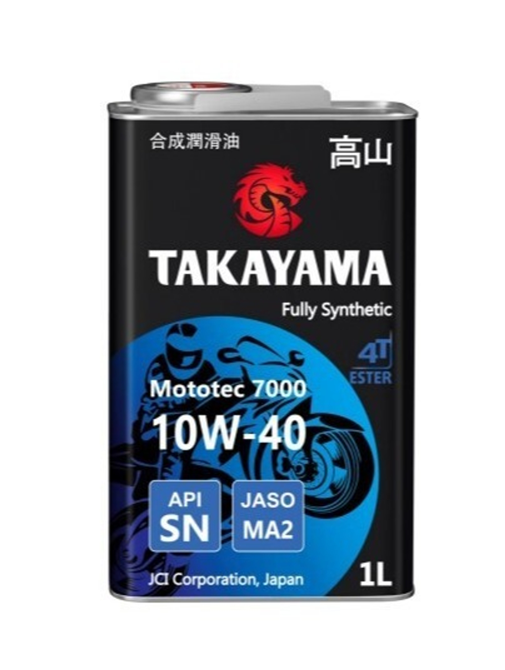 Масло Takayama 10W-40 Mototec 5000 4T API MA-2 металл полусинтетическое 1л