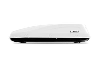 Бокс-багажник на крышу Аэродинамический White "ACTIVE S" ДВУСТОРОННЕЕ открывание