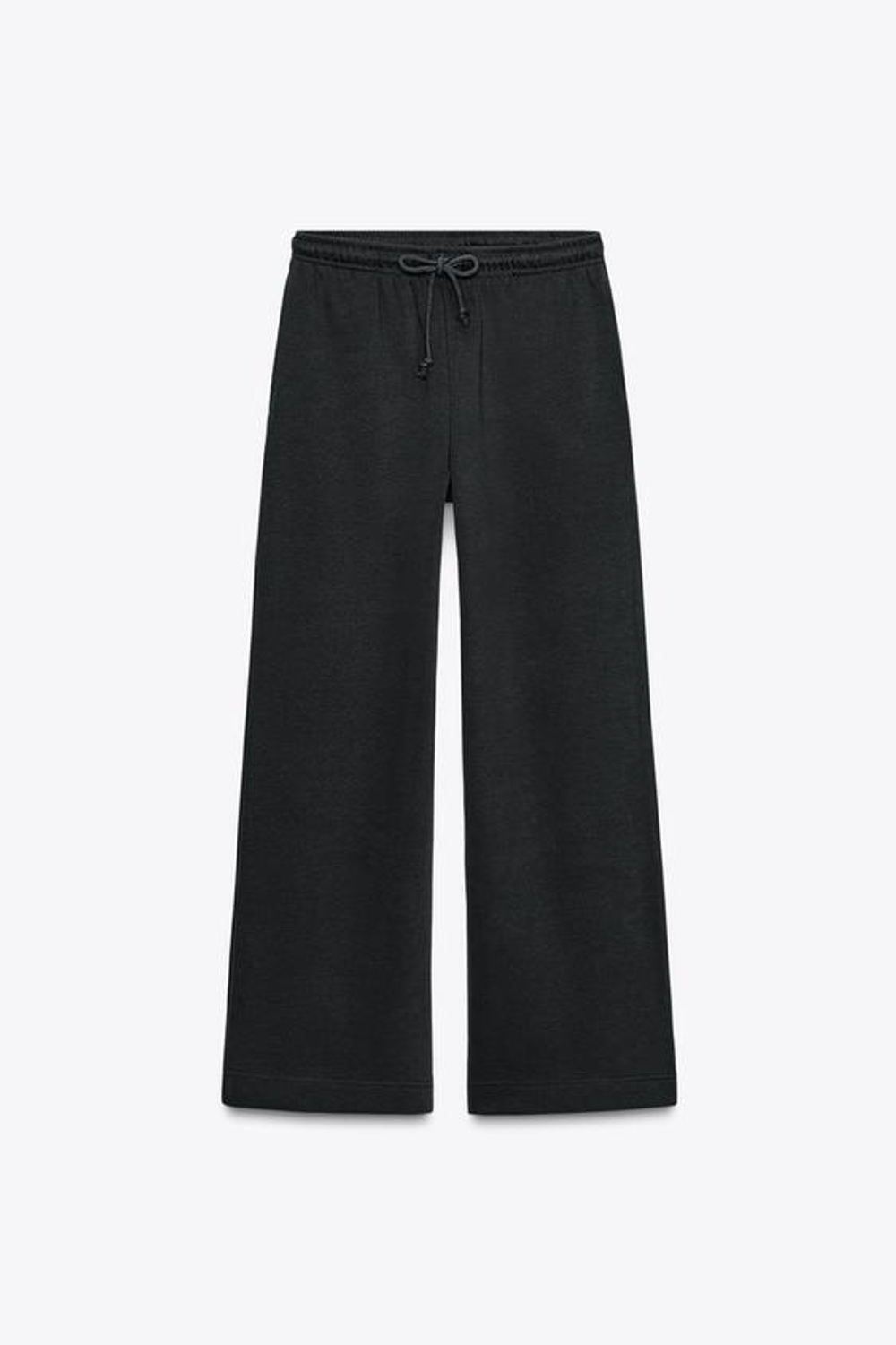 ZARA БРЮКИ ПРЯМОГО КРОЯ ИЗ МЯГКОЙ ТКАНИ, УГОЛЬНЫЙ