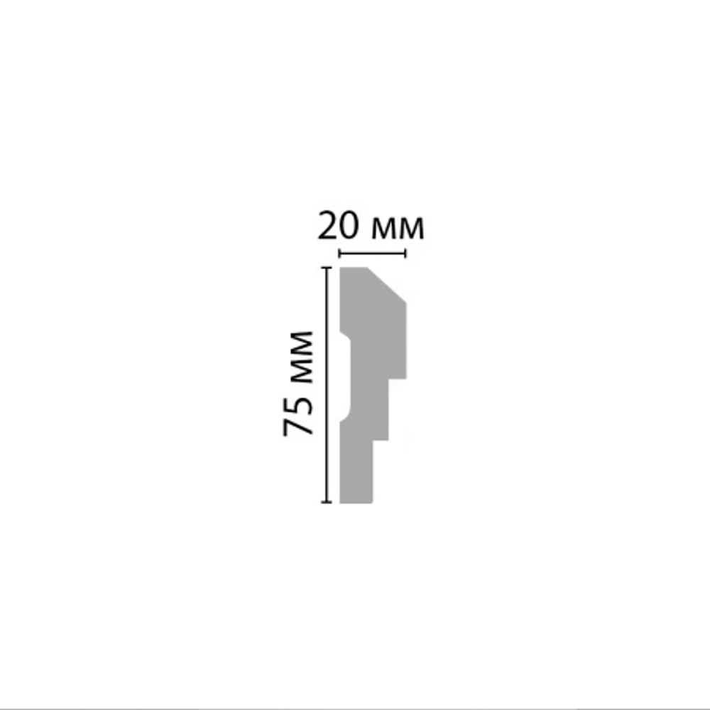 Молдинг гладкий Decomaster 97601 75х20х2400мм