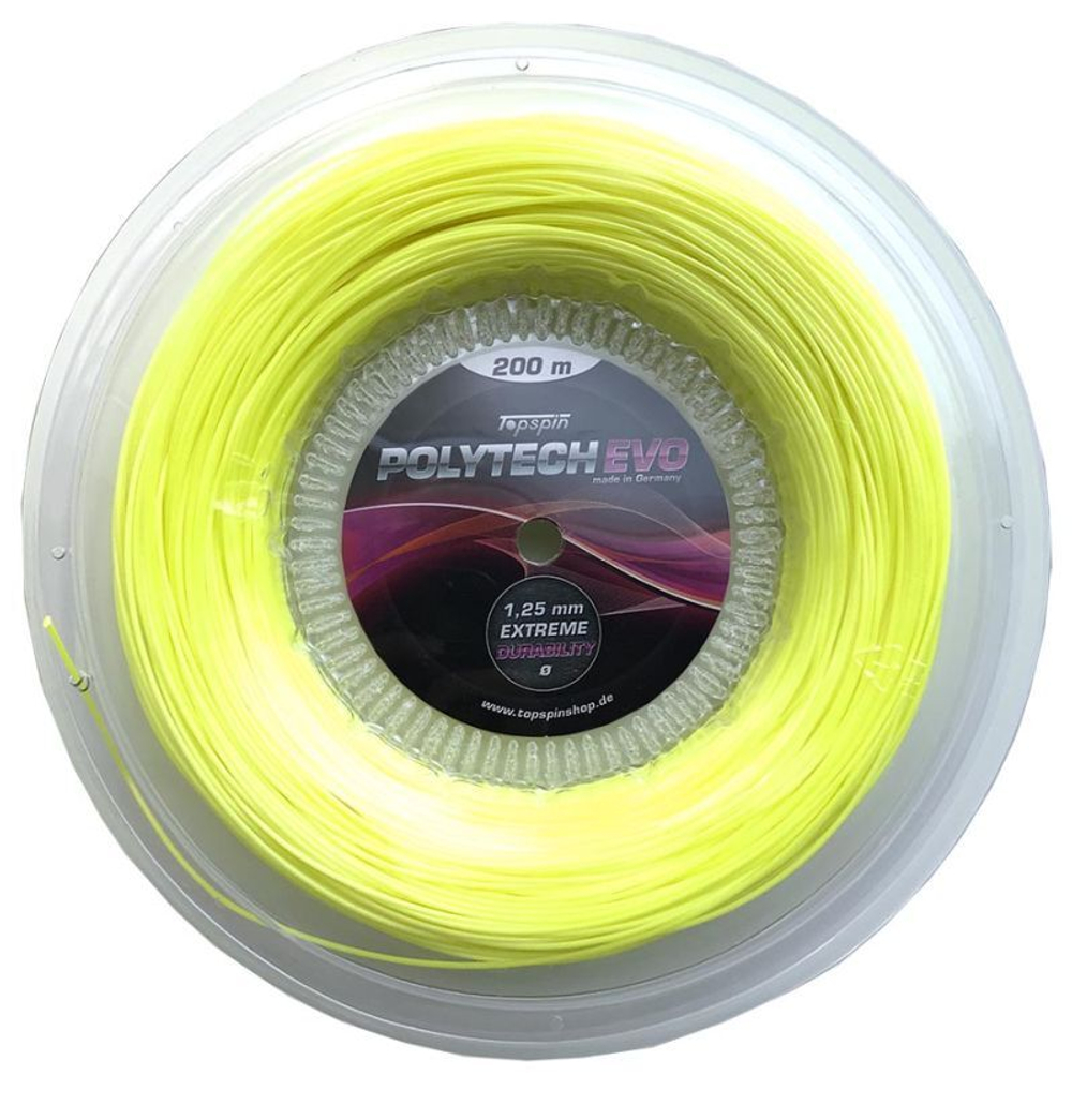 Теннисные струны Topspin Poly Tech Evo (200m) - neon yellow - желтый