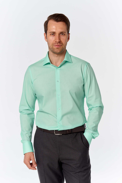 Сорочка мужская ELITA длинный рукав, цвет ментол, хлопок, пэ 68412 13