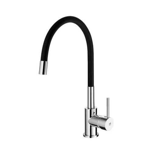 Смеситель для кухни 35к Milardo M01SB0FM05 "Meal" гибкий излив ХРОМ-ЧЕРНЫЙ