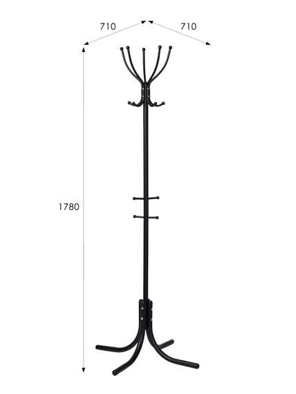 Вешалка напольная М 10 черный