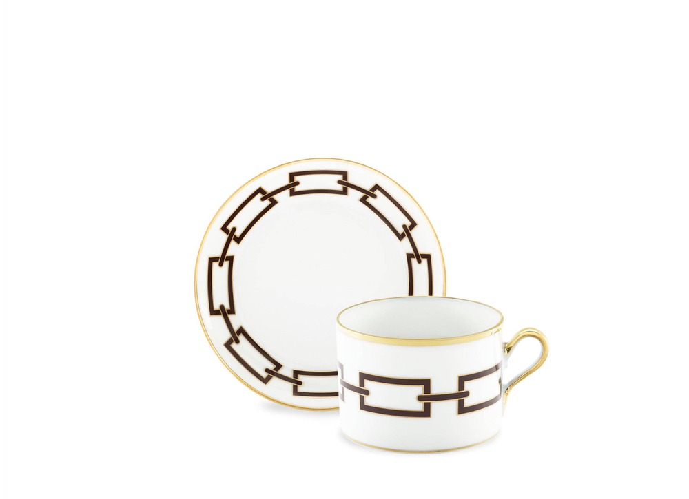 Чайная чашка с блюдцем Catene Ebano (220 мл)