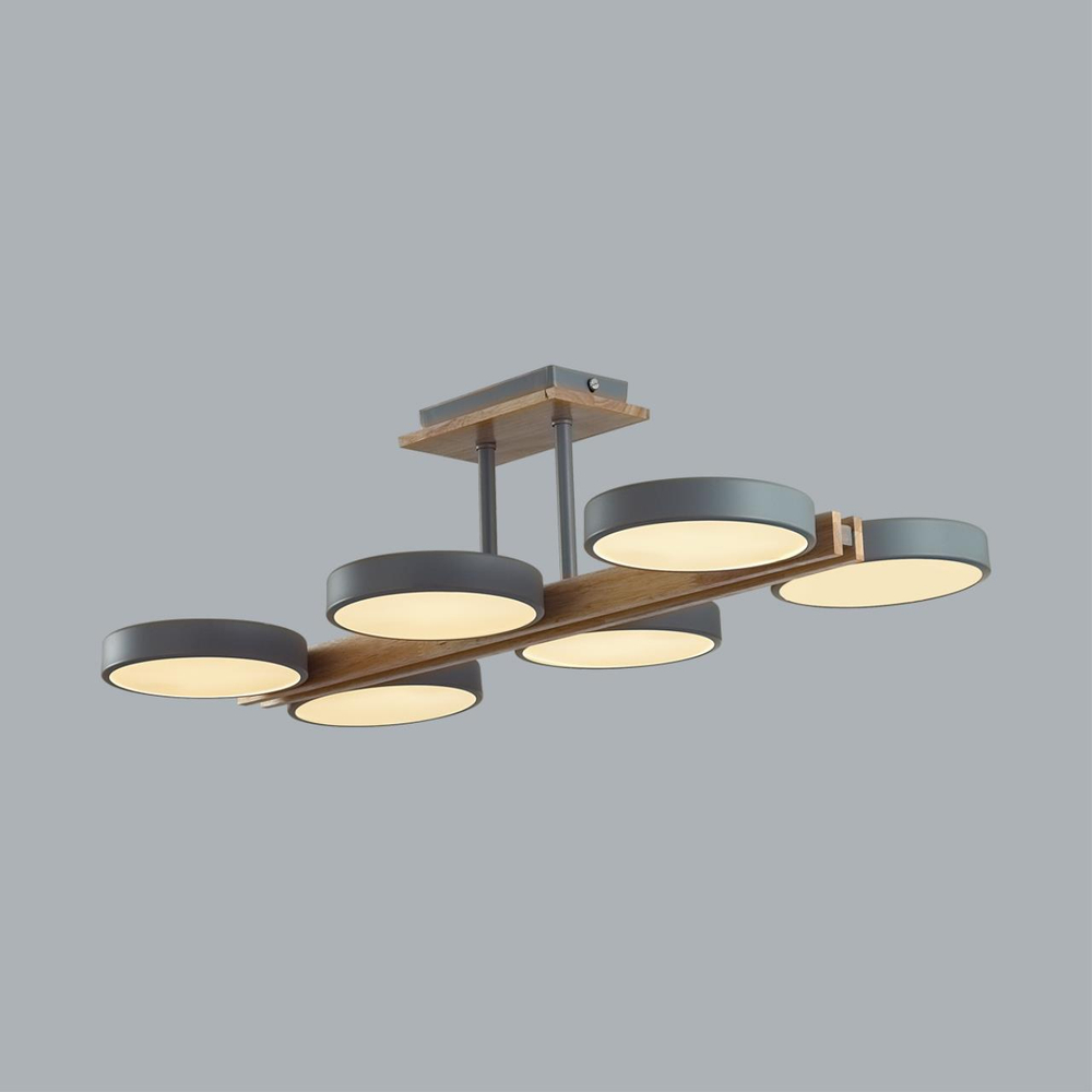 8031/108CL LEDIO LN26 345 серый, дерево/металл/акрил Потолочный светильник LED 108W 3000/4000/6000К 220V PLATO