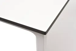 "Малага" обеденный стол из HPL 90х90см, цвет молочный, каркас белый