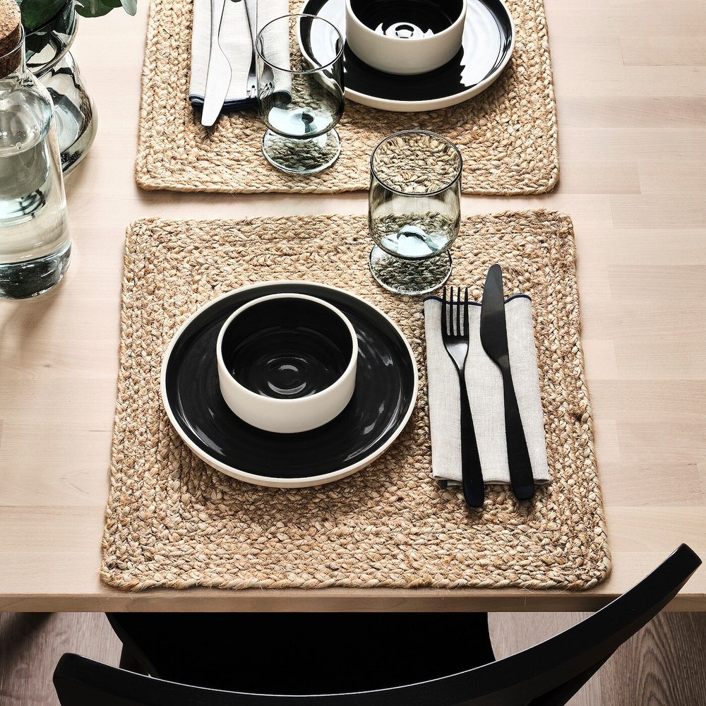 IKEA OMBONAD  (ИКЕА ОМБОНАД)  -  Коврик, плетеный джут, 37x37 см