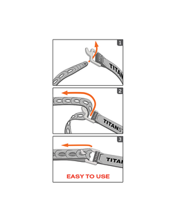 Ремень крепёжный TitanStraps Super Straps голубой L = 36 см (Dmax = 9,5 см, Dmin = 3,2 см)