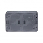 ATLASDESIGN PROFI IP54 О/У РОЗЕТКА двойная с заземлением со шторками, 16А, АНТРАЦИТ