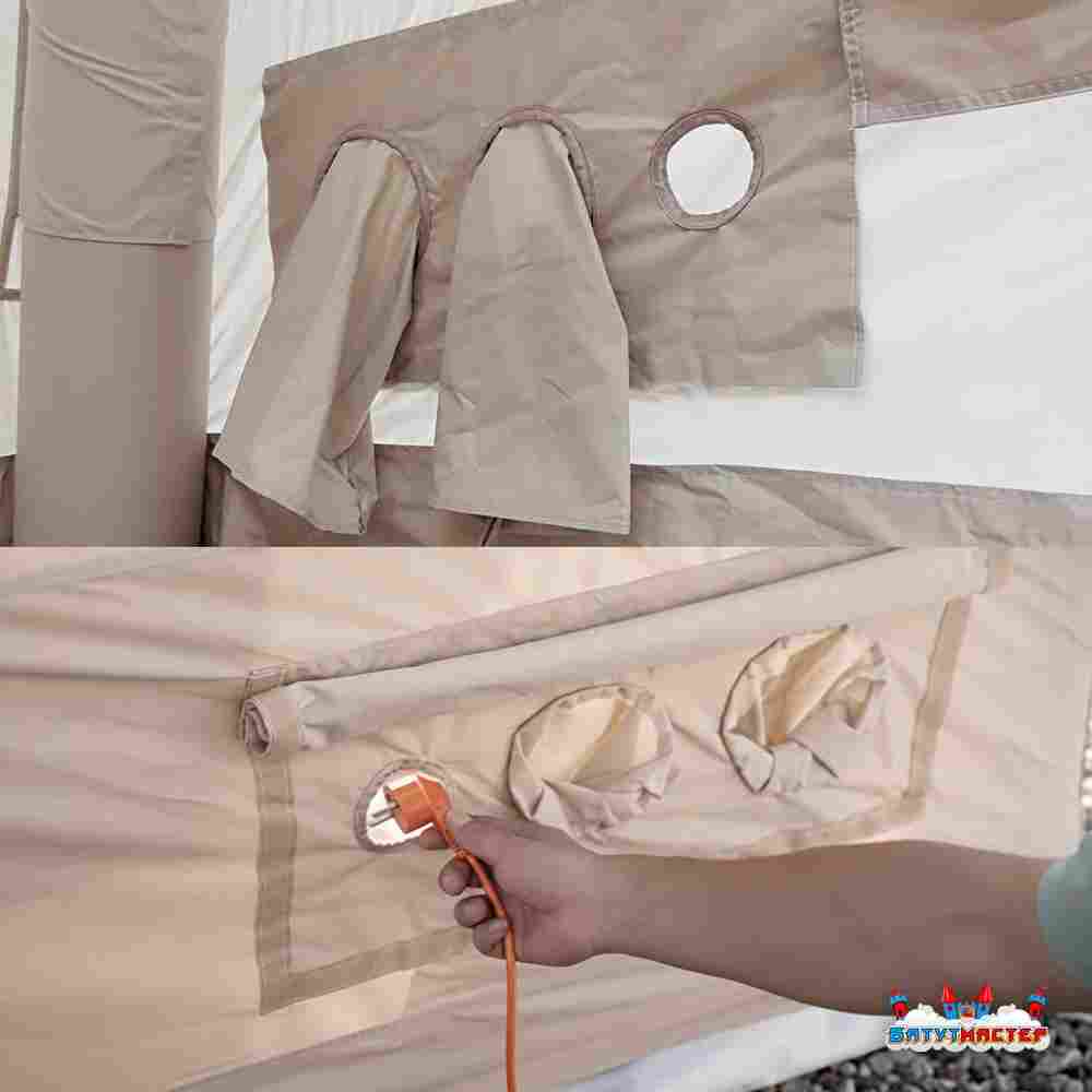 Пневмокаркасная палатка «Летний Уют» 4,8×3,6×2,2 м — семейная, кемпинговая из ПВХ