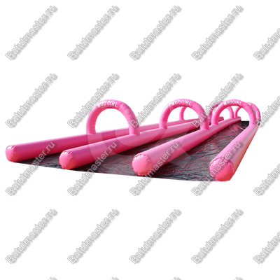 Водная горка без надувного дна, герметичная ТУРБО "Зефир", 80*6,5*1,5 м