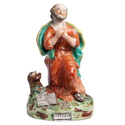 Апостолы Петр и Павел. Парные статуэтки.  Англия, Стаффордшир / Staffordshire, кон. XVIII в.