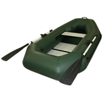 Лодка ПВХ Polar Bird Чирок Гребная PB-210Т Teal со стеклокомпозитной сланью и банкой Серая