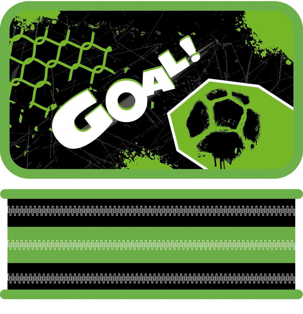 Пенал 3 секц. большой тканевый торец 190/105 "Cool goal 2025" (Пчелка)