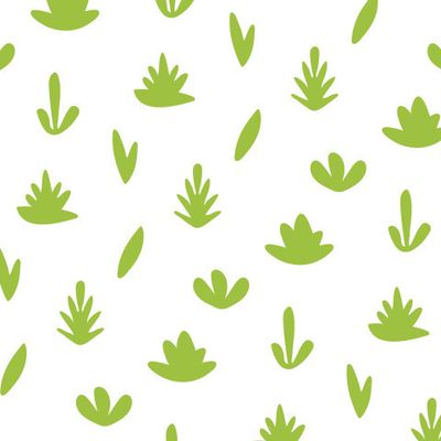 Buy childish fabric plants leaves white green