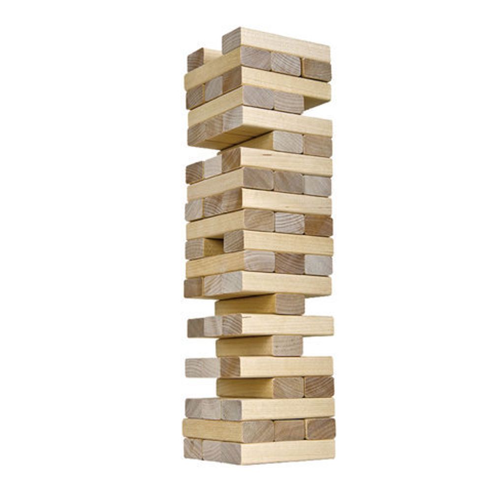 Игра настольная Башня "Падающая башня", неокрашенные деревянные блоки, 10 КОРОЛЕВСТВО, 1506