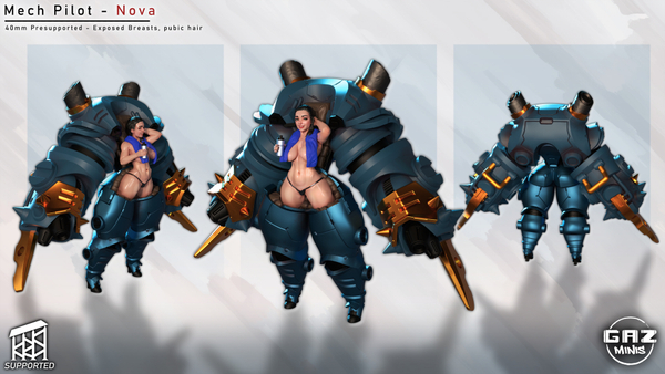 Миниатюра Меха пилот пинап Нова 32-75мм