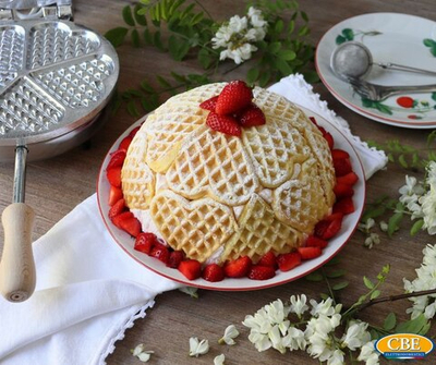 Электрическая вафельница CBE 8050300 электровафельница, бельгийская, венская форма вафли 5 сердец, толщина 3,5 мм