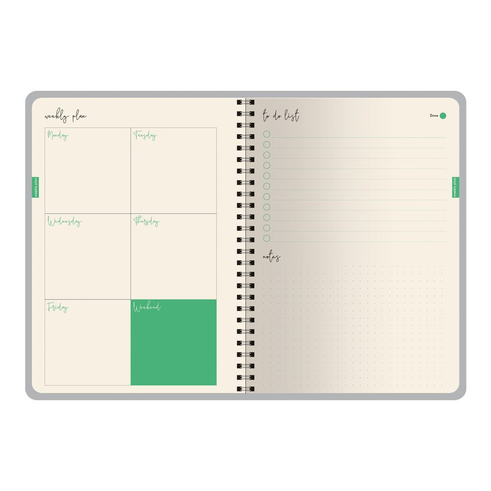 Ежедневник недат. А5 136л., 7БЦ, гребень "Дневник. Сердечки. Фантазия"