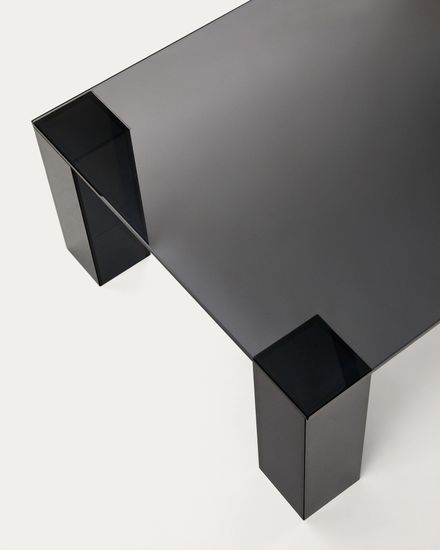 Журнальный столик Adularia из стекла темно-серого цвета 140 x 60 Испания