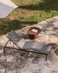 Шезлонг Lesina из алюминия и ткани графитового цвета