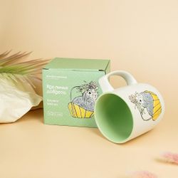 Кружка 500 мл белая " " зеленая внутри P.L. Proff Cuisine