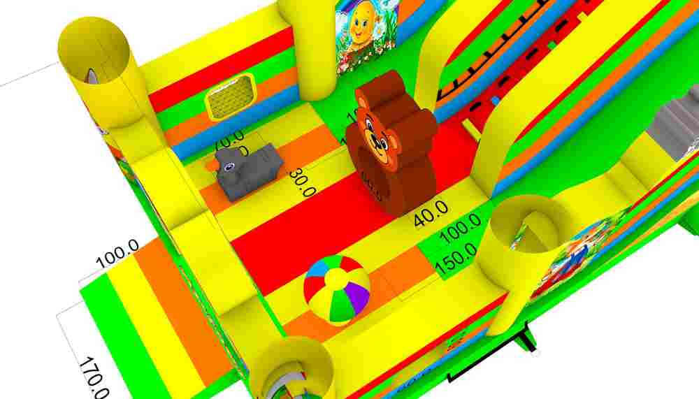 Коммерческий надувной батут «Добрая русская сказка 5», 8*4*5 м