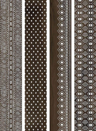 Керамогранит Про Вуд коричневый декорированный обрезной (DL510420R)