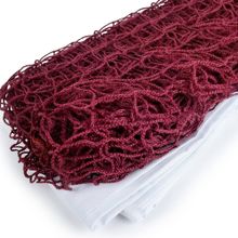 Сетка для бадминтона, 11317-02, нить полипропилен 1.0мм, шнур ПЭ 3,5мм, 4 натяж, стропа ПЭ, бордовый