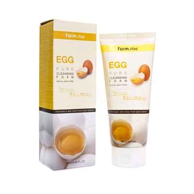 Пенка для умывания яичная FarmStay EGG Pure Cleansing Foam, 180 мл.