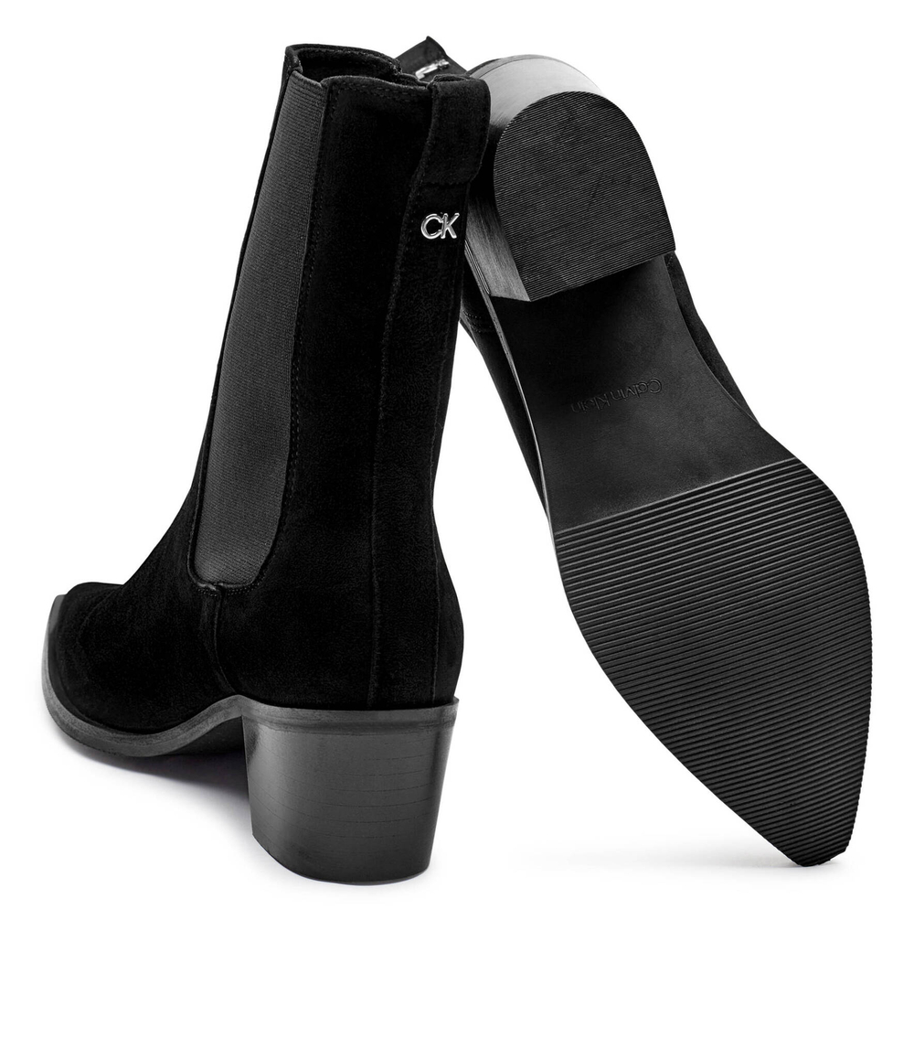 Кожаные ковбойки Calvin Klein - черный(HW0HW02316)