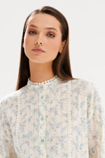 23507 Блузка женская (цветочный принт)