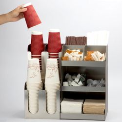 Станция диспенсер для кофейных аксессуаров 25*23*40 см нерж. P.L. Barbossa