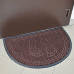 Коврик 60*90см придверный УЮТ Классик полукруглый, коричневый