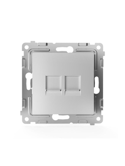 Розетка компьютерная 2-м СП Pixel RJ45 кат.5E механизм алюм. TOKOV ELECTRIC TKE-PX-RC2-C03