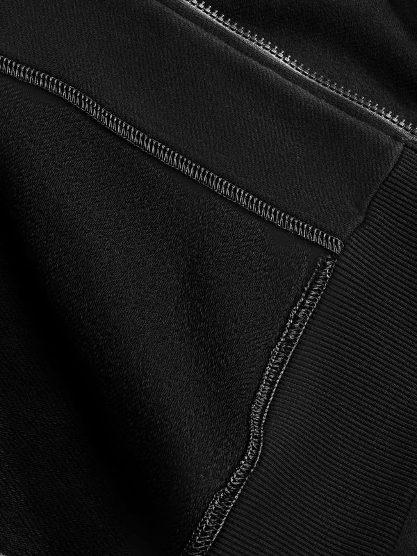 Худи Logo на молнии черный - фото 9